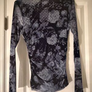 INC International Concepts Spring Top - Dark Blue and Light Blue